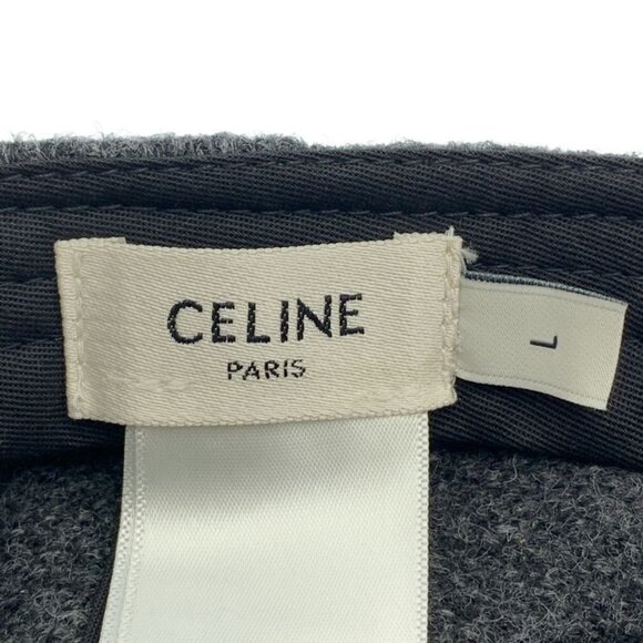 Celine Wool Triomphe Baseball Cap L Gray main image 7
